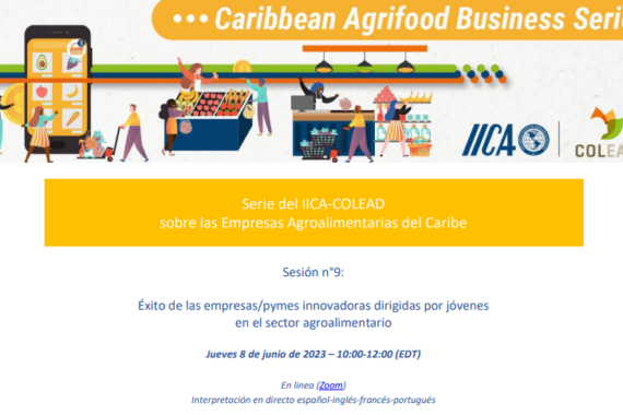 El IICA en conjunto con COLEAD te invitan a la Sesión 9: Éxito de las empresas / pymes innovadoras dirigidas por jóvenes en el sector agroalimentario